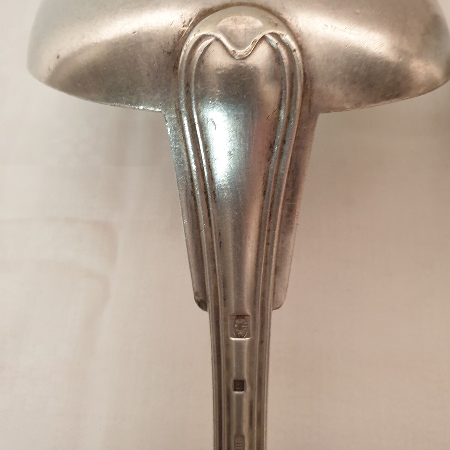 3 ladles in silver metal