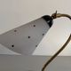 Mid-century bedside lamp in black metal and brass, 1950s, Germany