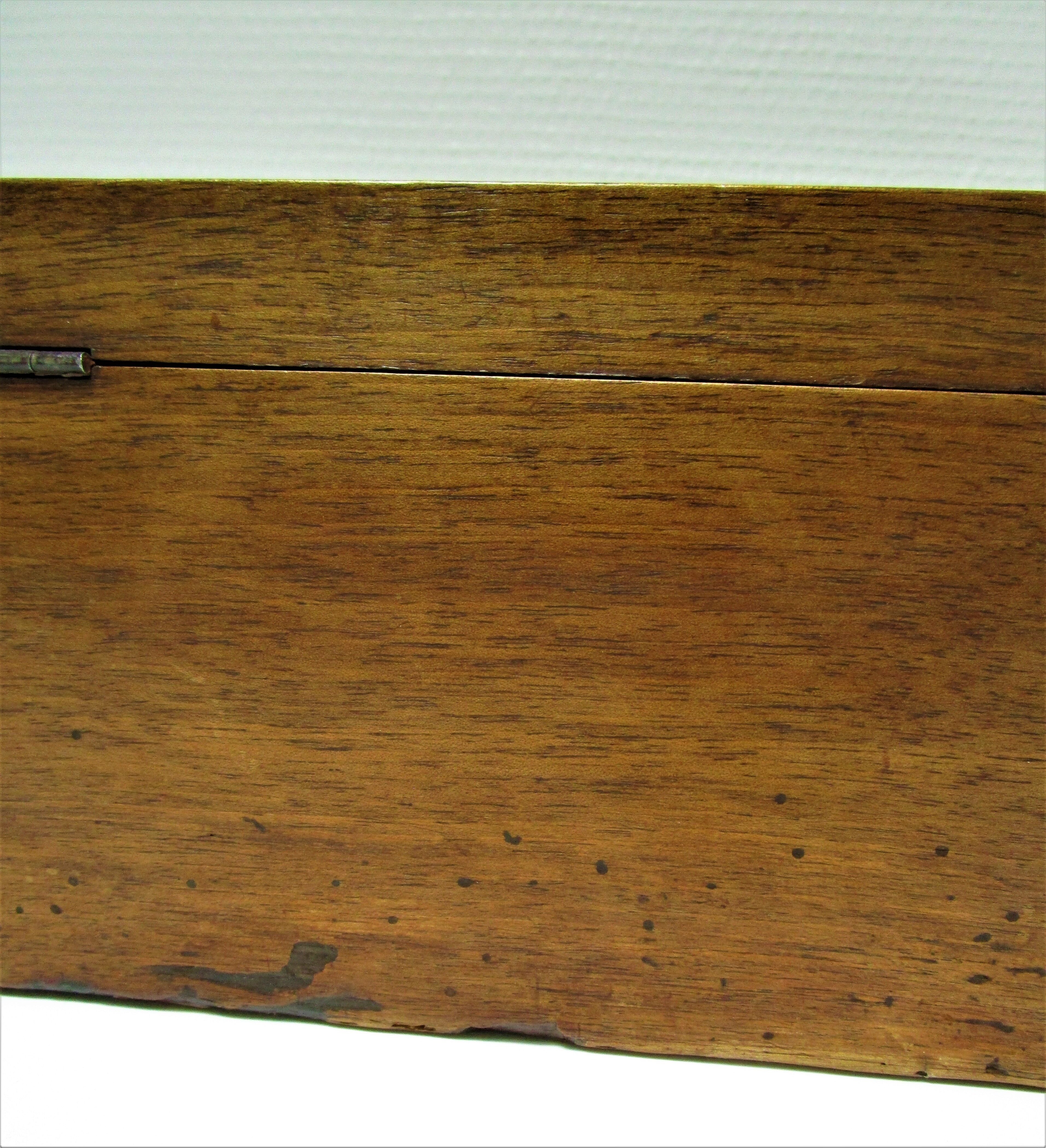 Old patinated solid wood box