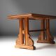 Art Deco Oak Coffee Table with Sculpted Details, Belgium 1940s