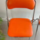 Chaises pliantes vintage Soudexvinyl Chrome / skaï orange