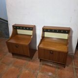 Pair of Scandinavian teak bedside tables from the 1960s.
