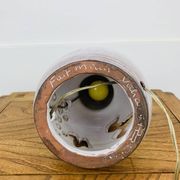 Lampe céramique ajourée, feuilles de vignes, années 60