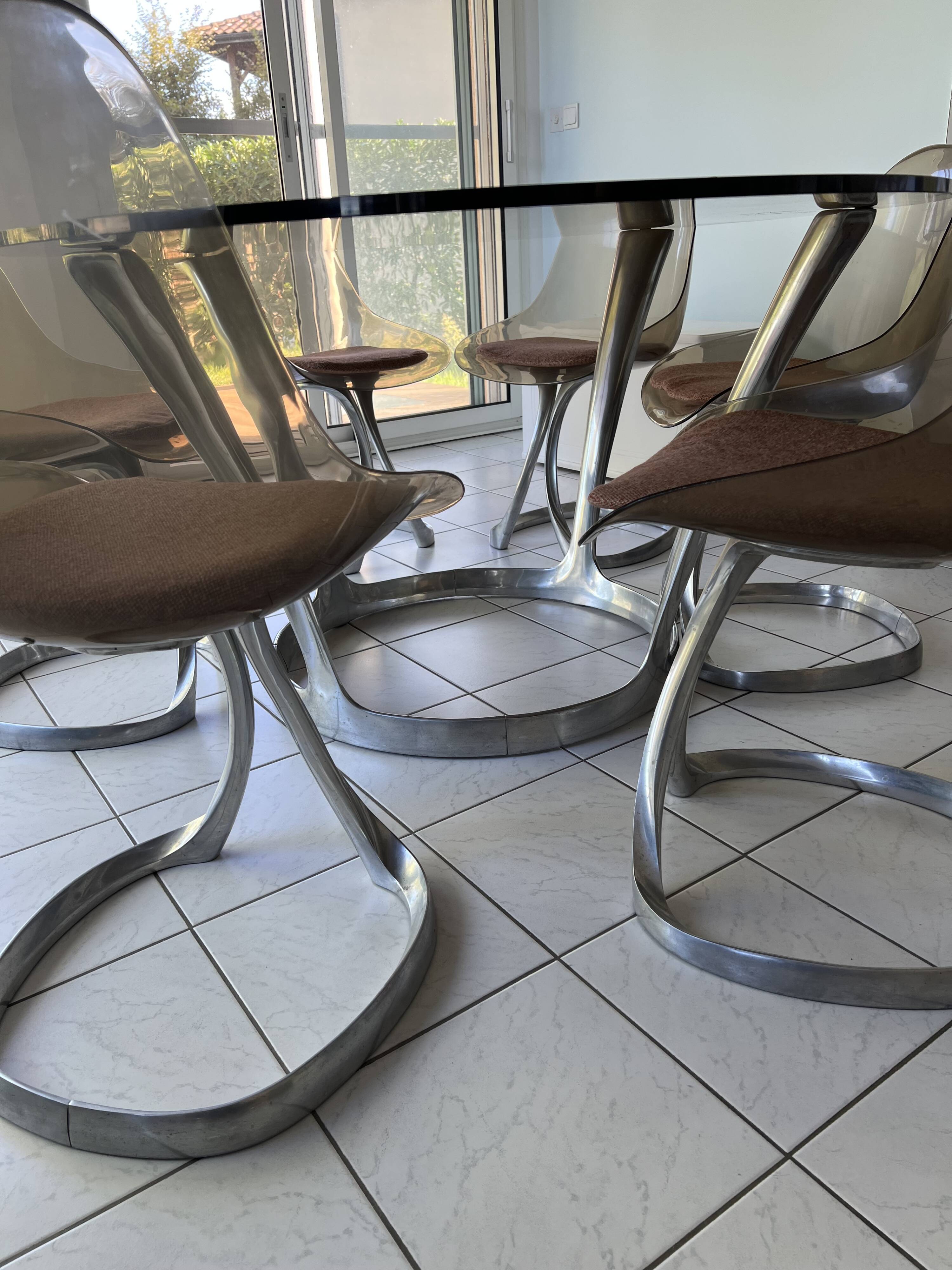 Oval table Michel Charon 70'