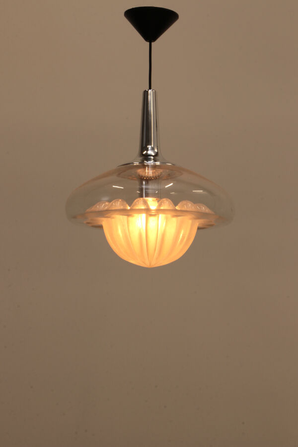 Suspension en verre vintage par Peill & Putzler, 1960