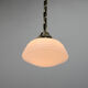 Art nouveau brass and opaline glass pendant, 1920s
