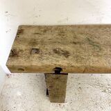 Vintage solid wood workbench
