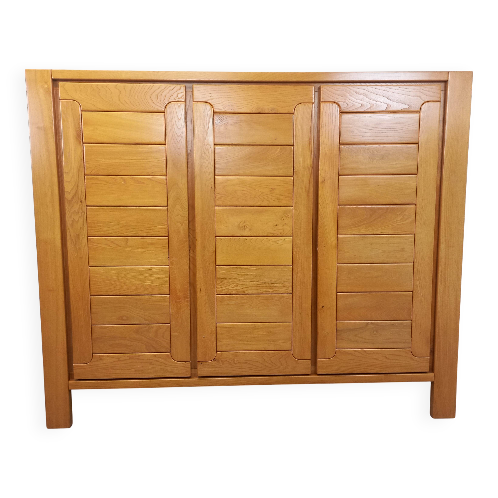 Vintage Maison Regain elm wardrobe from the 70s and 80s
