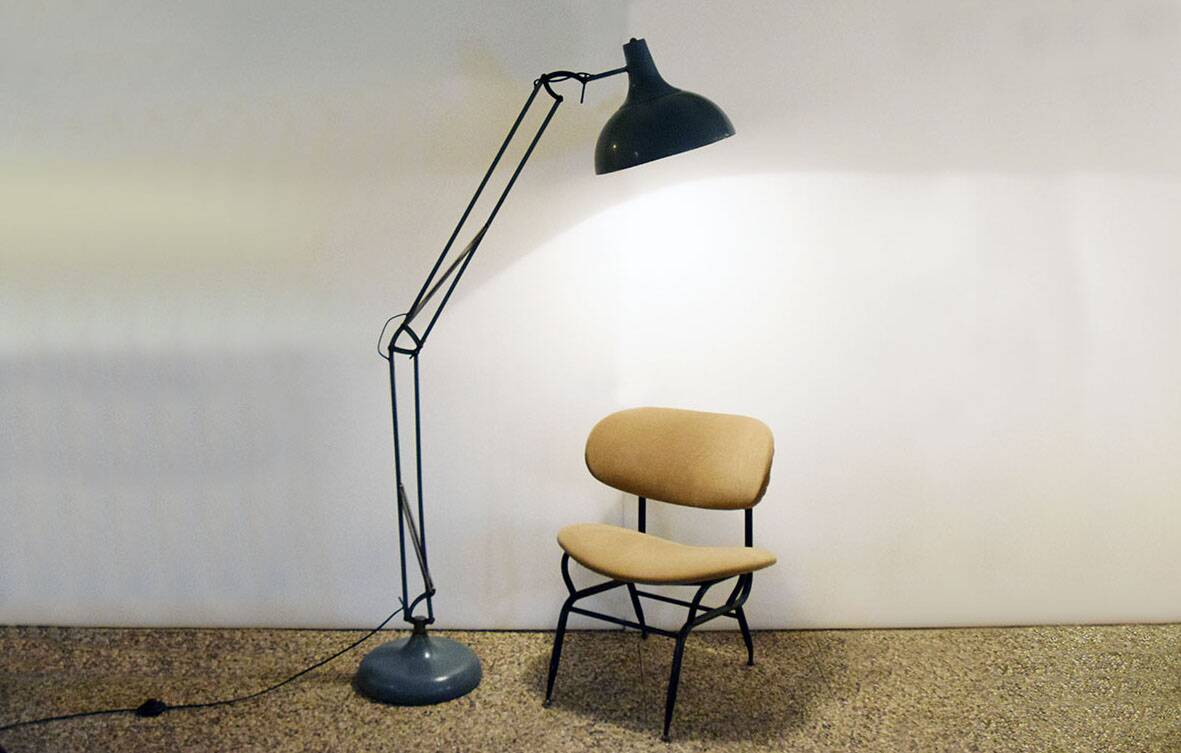 Large industrial floor lamp, early 1960s