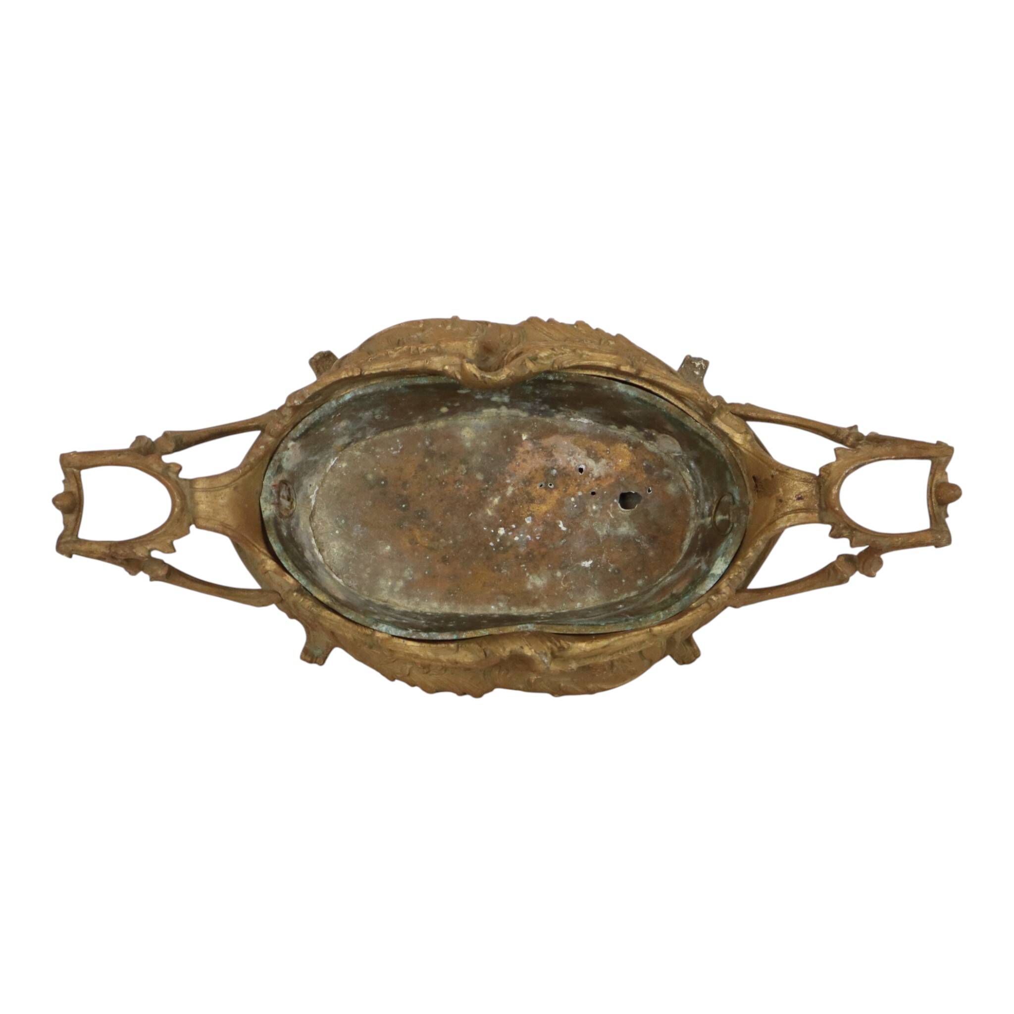 Rococo-style gold-colored jardinière/flower planter, early 20th century.
