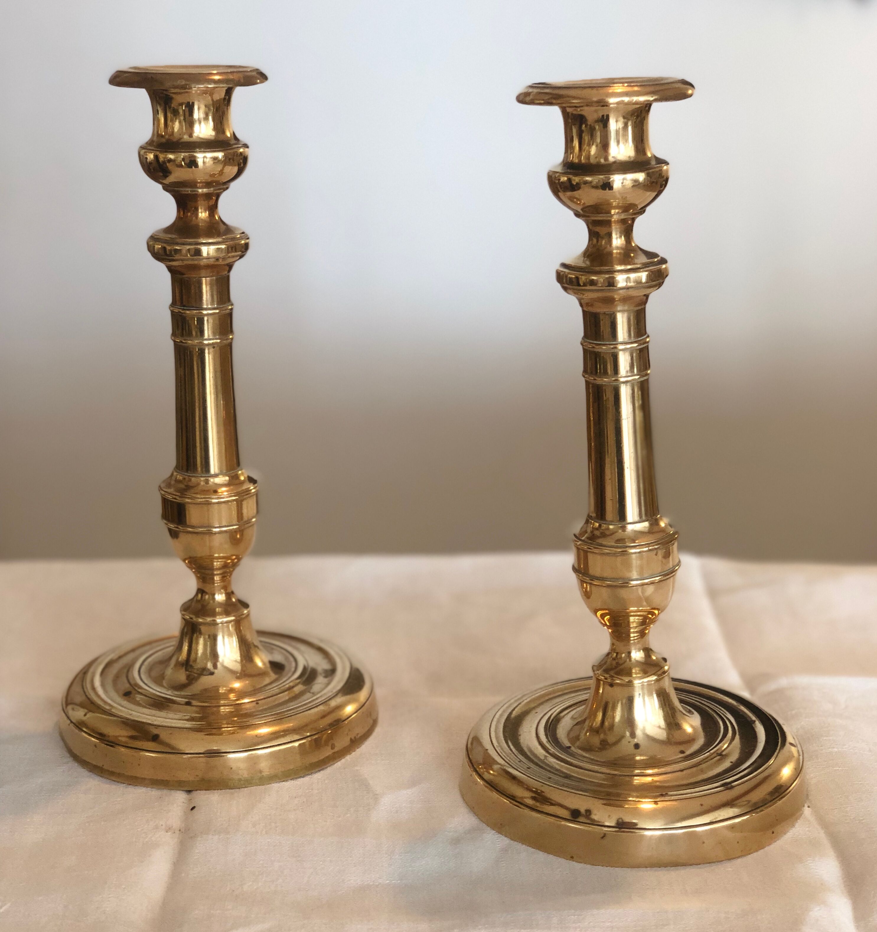 Brass candlesticks