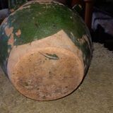 Old glazed pottery for walnut oil of Auvergne origin