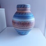 Ceramic vase vallauris lb, l bacculini