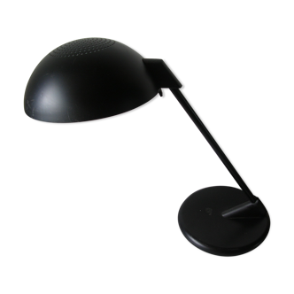 Lampe de bureau de salon chevet veilleuse grand abat-jour en métal noir