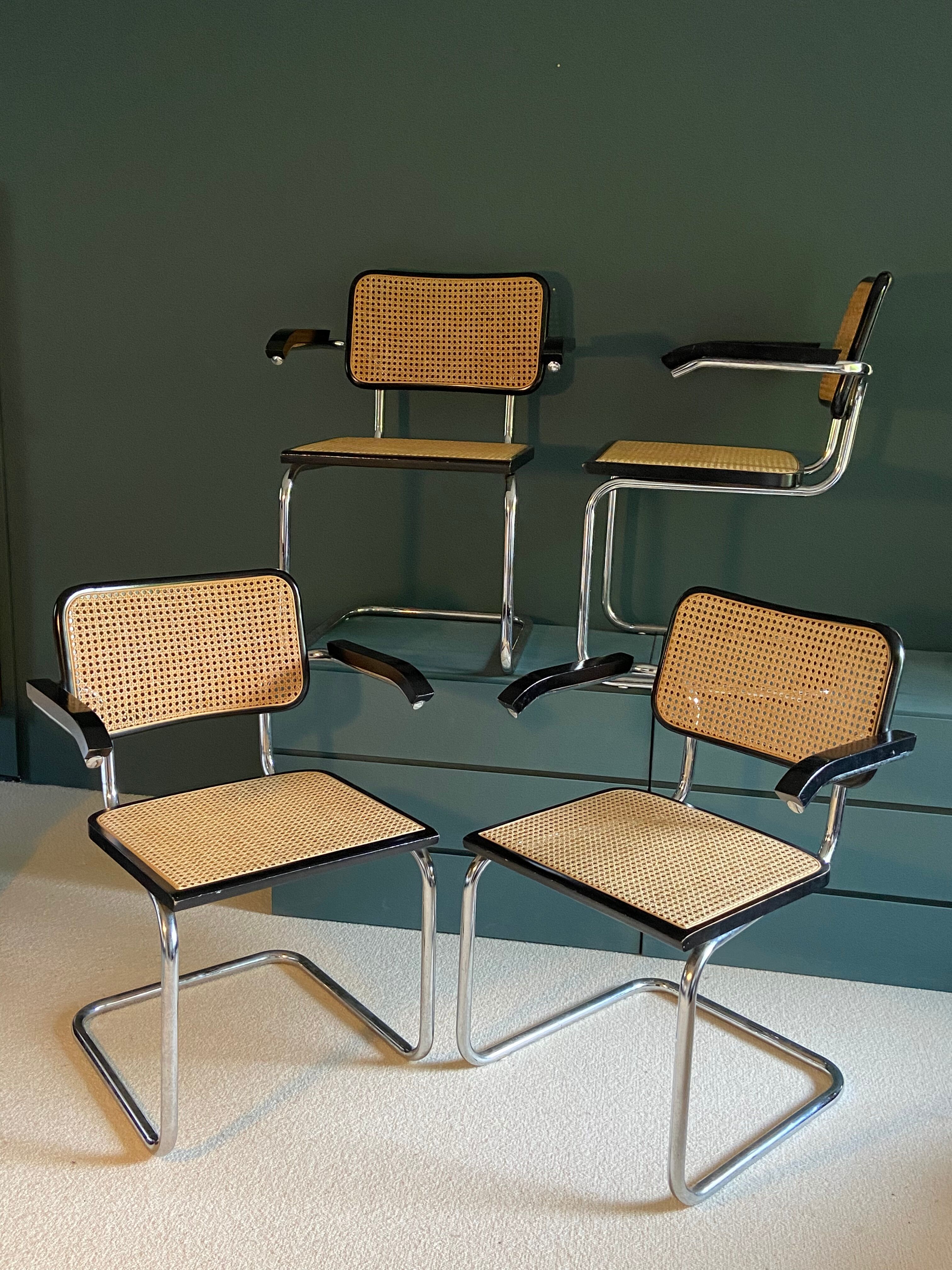 Lot de fauteuils B64, Cesca, Marcel Breuer, édition Thonet