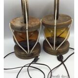 Pair of electrified vintage lanterns to install or hang