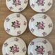 Set of 6 Limoges porcelain plates by Michelaud Frères – decorative f