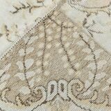 Tapis turc vintage 291 x 172 cm, rose pastel, vert et marron