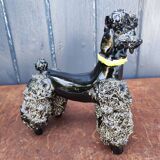 Groomed Poodle in Iridescent Ceramic, 1950