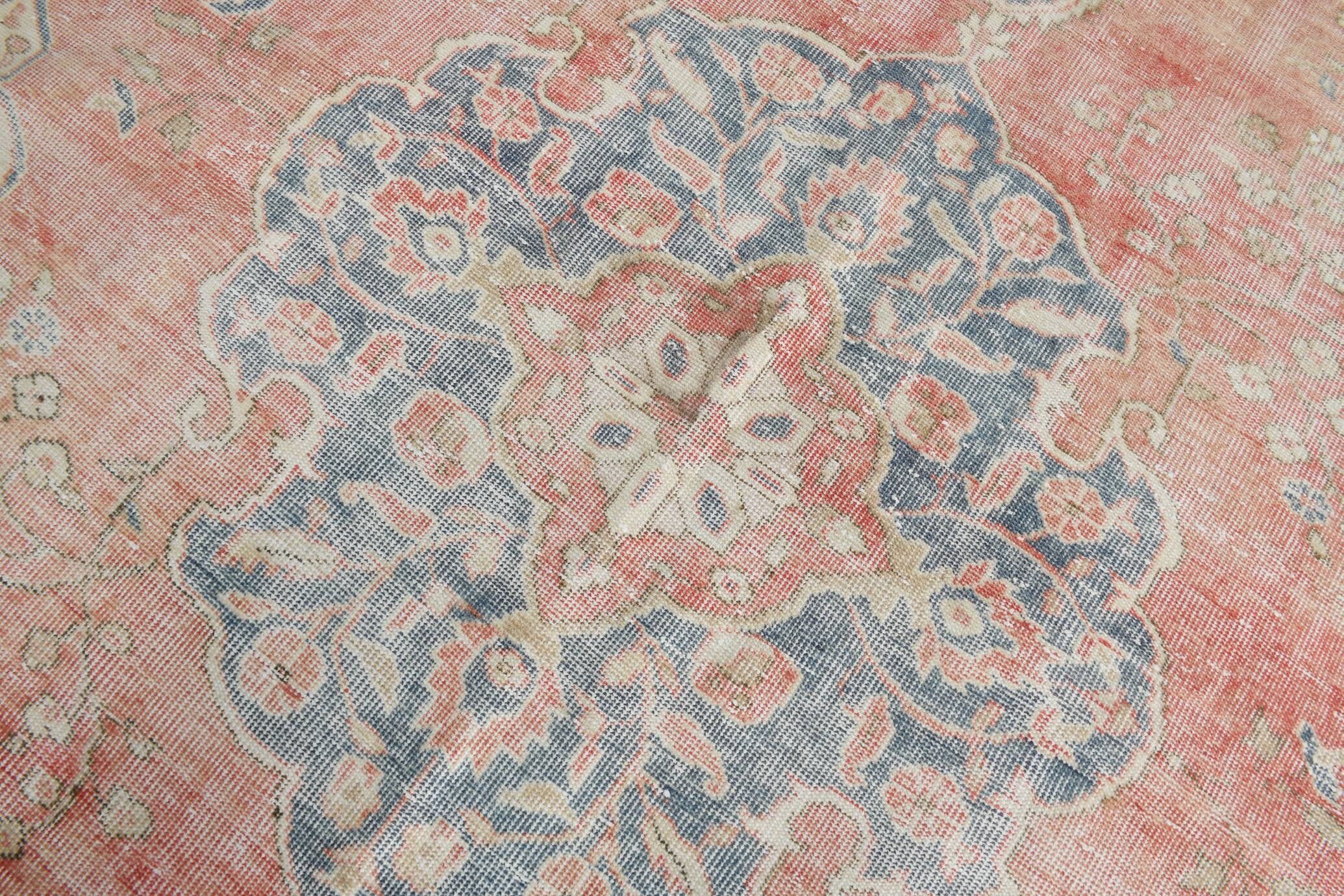 8x11 Dusty Red Vintage Persian Rug, 243x347Cm