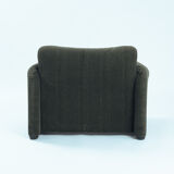 Rare Green Striped Maralunga chair by Magistretti for Cassina, Italy,