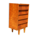 Dark chest of drawers with 5 drawers from the 1950s