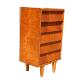 Dark chest of drawers with 5 drawers from the 1950s