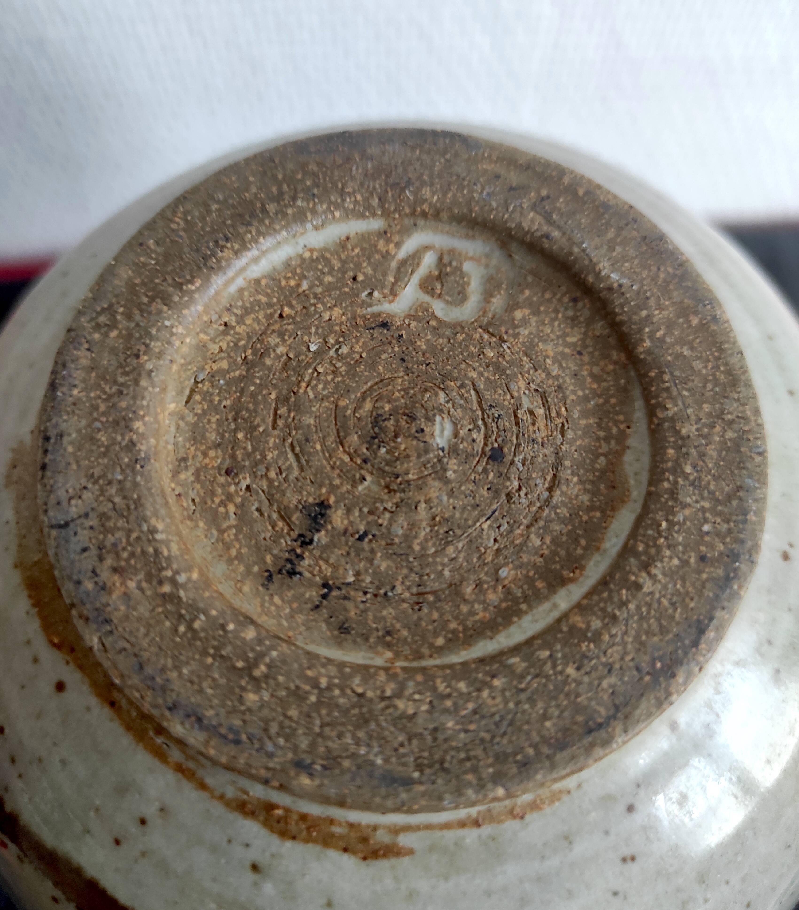 Enamelled sandstone vase – 60s/70s