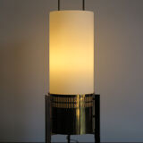 Stilnovo Italian brass glass table lamp 1950s