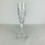 8 Chantilly model champagne flutes by Saint Louis, crystal