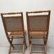 Pair vintage cannesy folding chairs