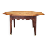 Old French oak coffee table with bronze feets, 1900s