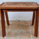 Pair of Malagasy nesting tables in carved wood, signed, m.o.f, 1955