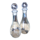 2 Fidenza glass carafes