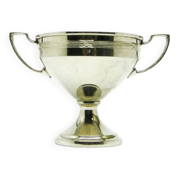Secession basket sugar bowl, nickel-plated brass, Germany, early 20th century