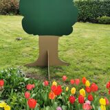 Double table of school form standing tree of 1980