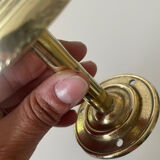 2 gold metal curtain tieback hooks