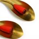 Two original Mid Century Modern brass sconces