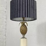 Lampe ananas en laiton vintage