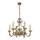 Large Antique French Art Nouveau Acanthus 6-Light Bronze Cage Candlestick