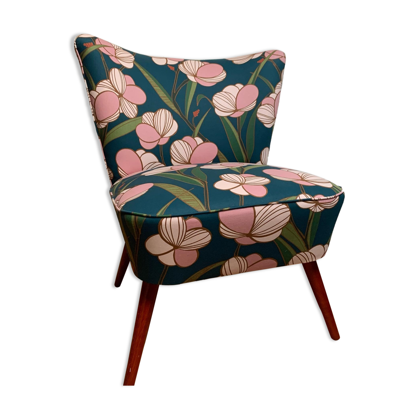 Period cocktail chair upholstered