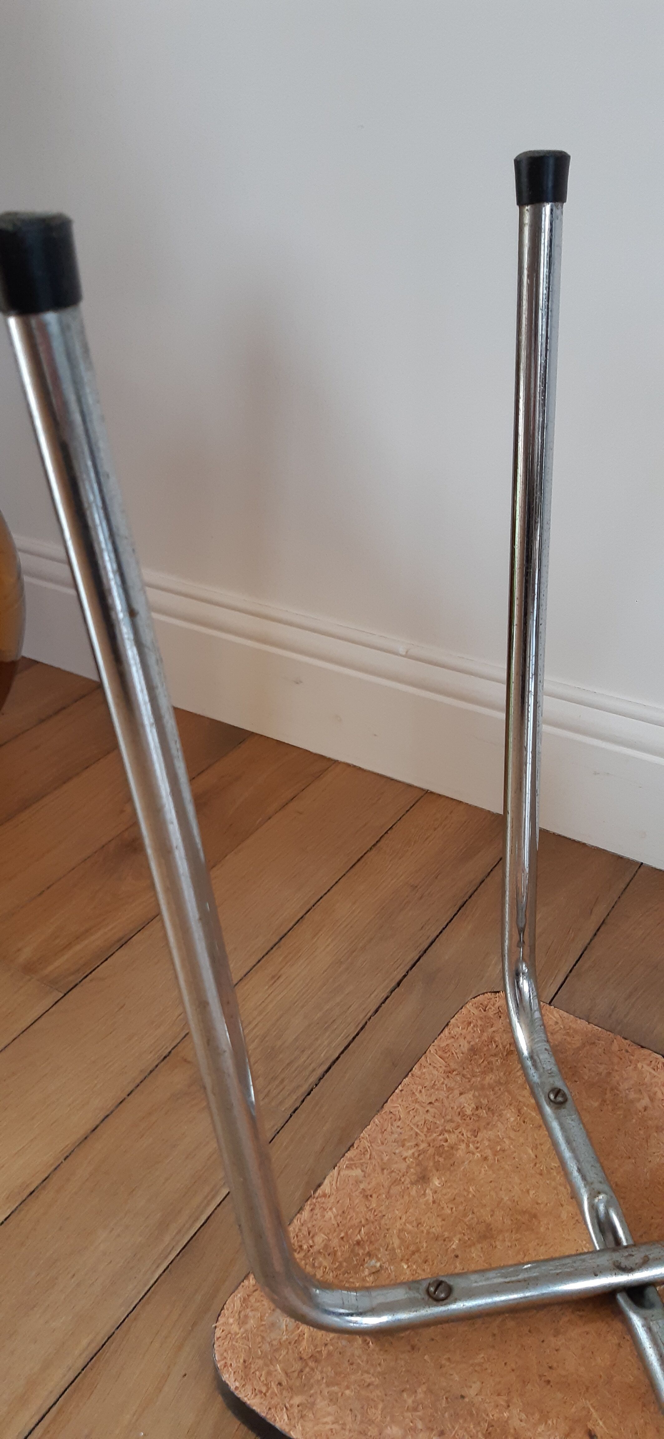 White marbled formica stool 70s