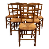 Set of straw chairs