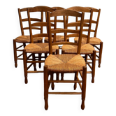 Lot chaises pailles