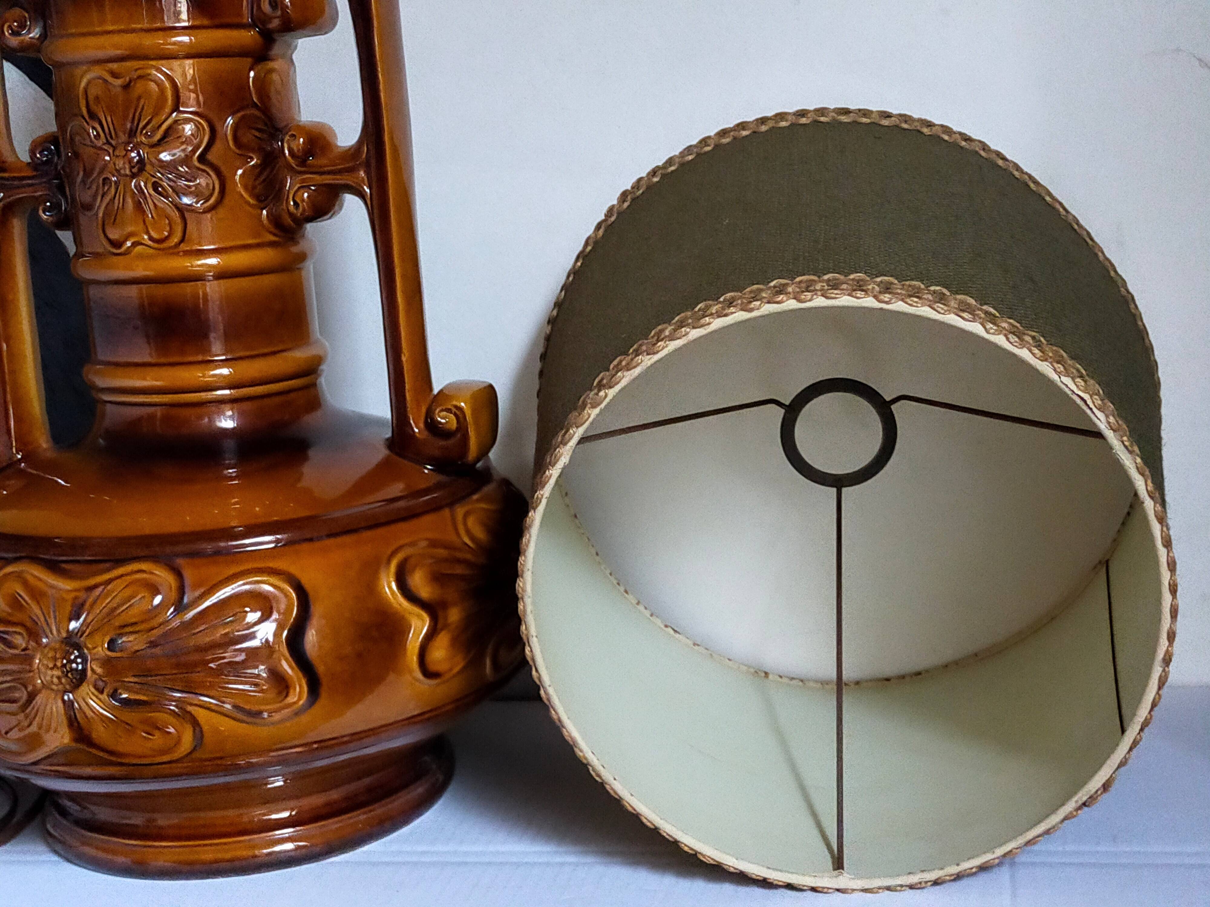 West germany ceramic floor lamp 70s