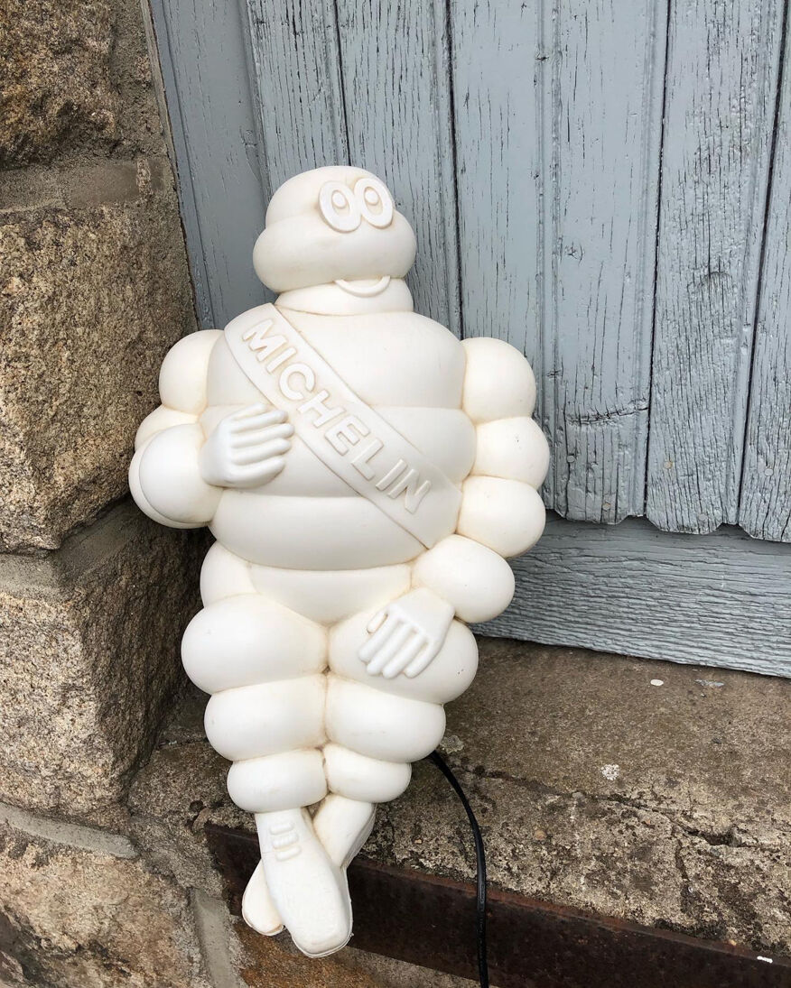 Bibendum, Michelin Man with hanging system, 43 cm high…