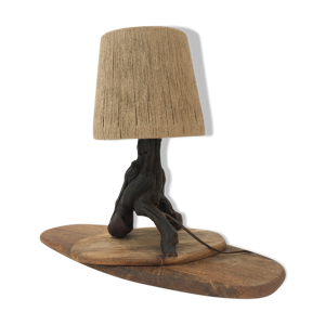 Lampe pied de vigne avec abat-jour