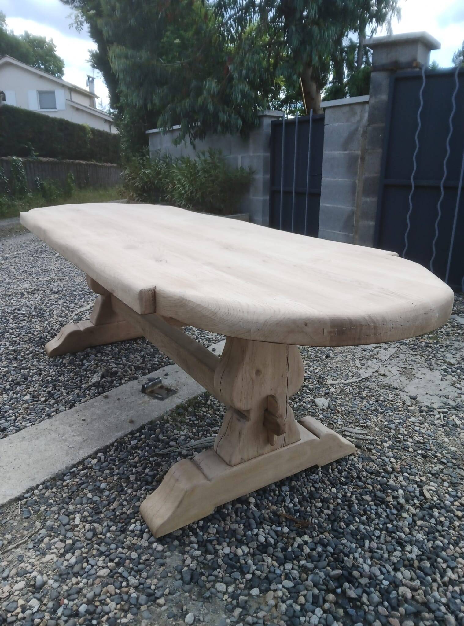 Large monastery table made of solid oak.