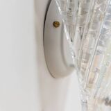 Vintage Murano Glass Shell Wall Lamp - Transparent Iridescent Glass, 1970s Italy