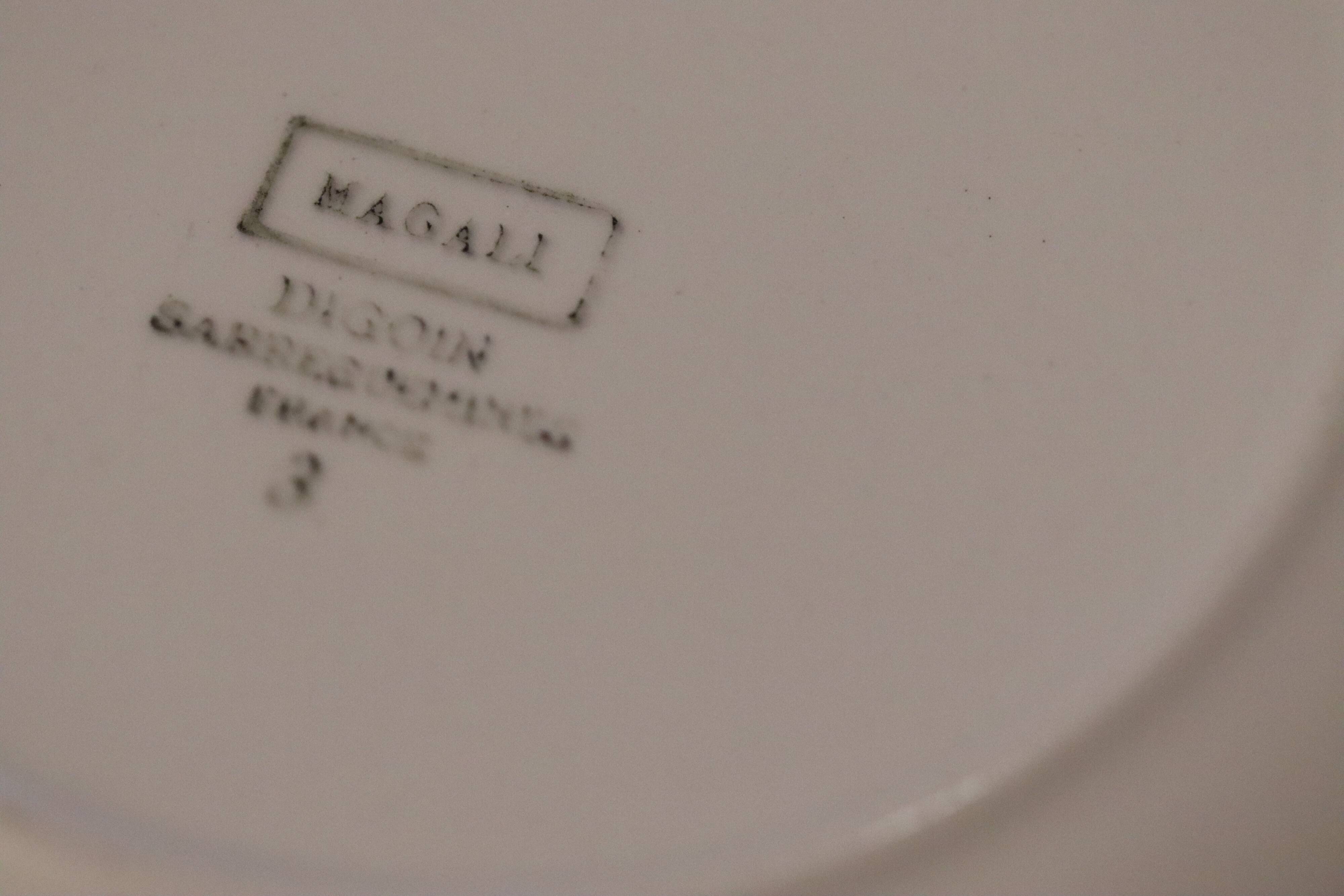 6 hollow plates Sarreguemines and Badonviller